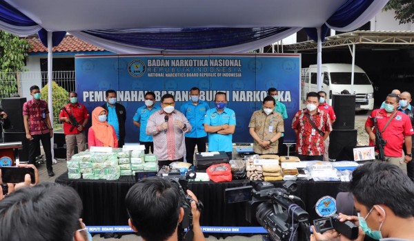 Event : BNN RI (Badan Narkotika Nasional) “Pemusnahan Barang Bukti Narkotika” 8 January 2021 @Kantor BNN Cawang Jakarta