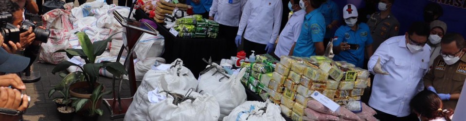 Event : BNN RI (Badan Narkotika Nasional) “Pemusnahan Barang Bukti Narkotika” 26 April 2021 @Kantor BNN Cawang Jakarta