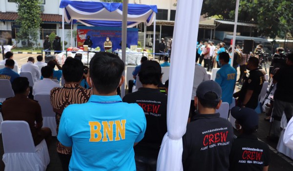 Event : BNN RI (Badan Narkotika Nasional) “Pemusnahan Barang Bukti Narkotika” 26 April 2021 @Kantor BNN Cawang Jakarta
